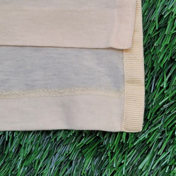 Vintage Y2K IZOD Stripes Polo Shirt Medium 20x28 Ivory Preppy - Picture 12 of 12